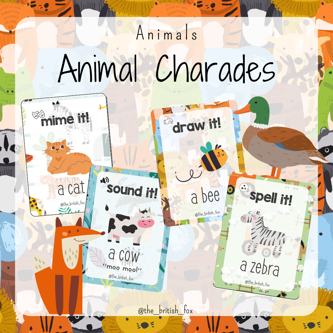 Animal Action Challenge - jeu de devinettes en anglais sur les animaux
