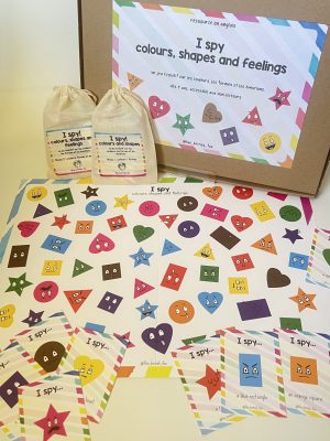 I Spy Game – Colours, Shapes & Feelings | A3 Board + 96 Cards (2 Levels)