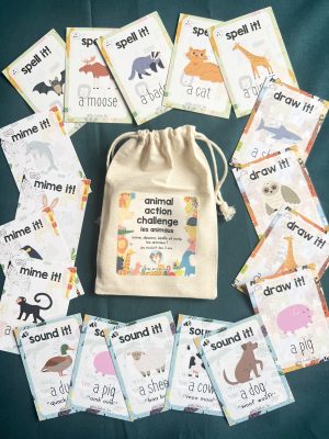 Animal Action Challenge - jeu de devinettes en anglais sur les animaux