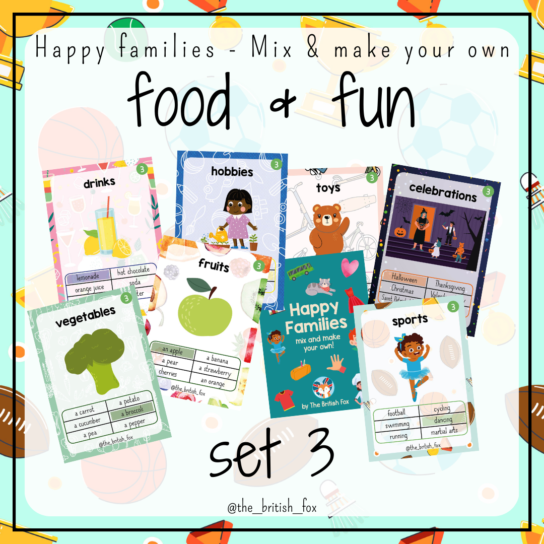 Coffret Happy Families Mix & Match - 7 jeux des 7 familles en anglais ESL – Image 4