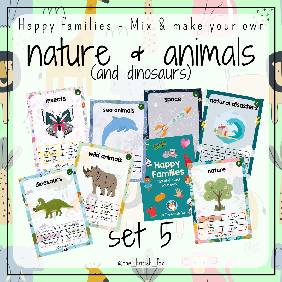 Coffret Happy Families Mix & Match - 7 jeux des 7 familles en anglais ESL – Image 6