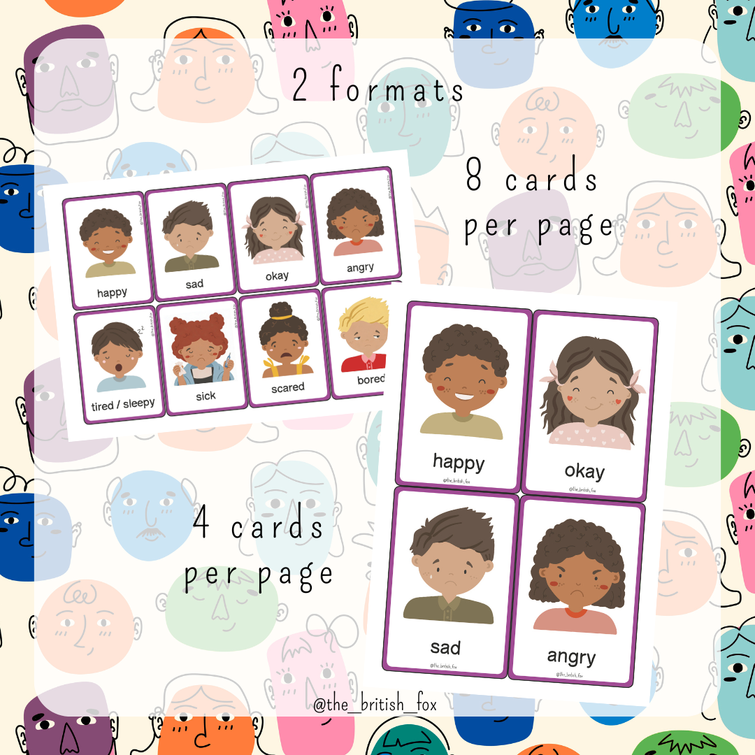 Feelings & Emotions ESL pack - Flashcards Memory Domino - jeux Anglais – Image 3