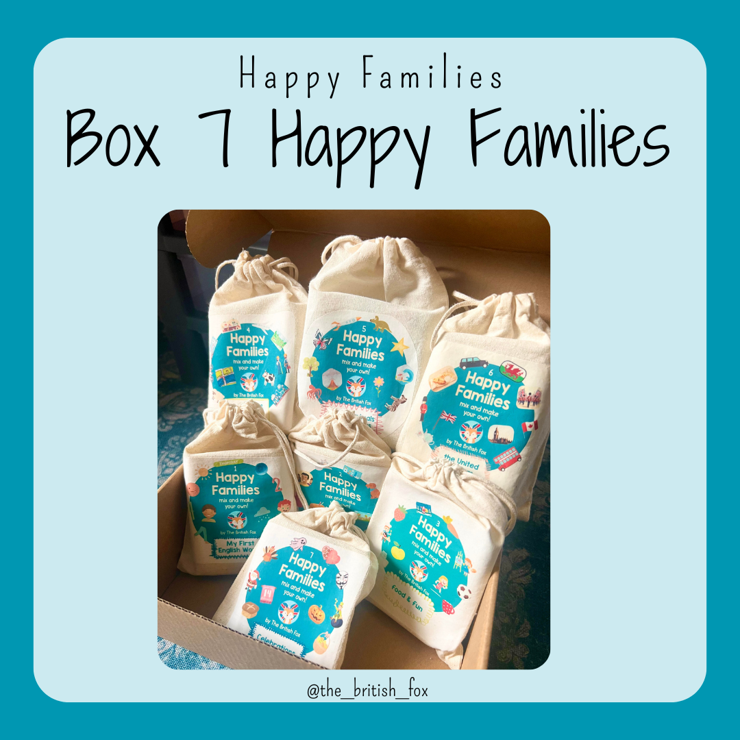 Coffret Happy Families Mix & Match - 7 jeux des 7 familles en anglais ESL