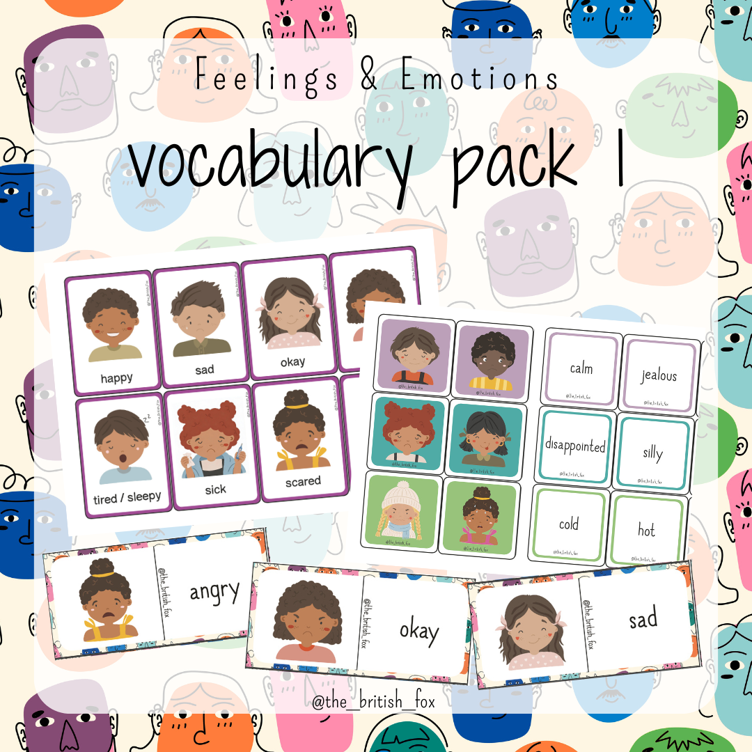 Feelings & Emotions ESL pack - Flashcards Memory Domino - jeux Anglais