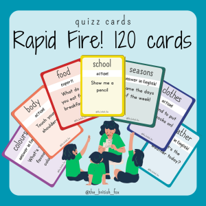 Rapid fire! 120 Quizz cards for ESL kids - Cartes quiz anglais cycle 2 et 3